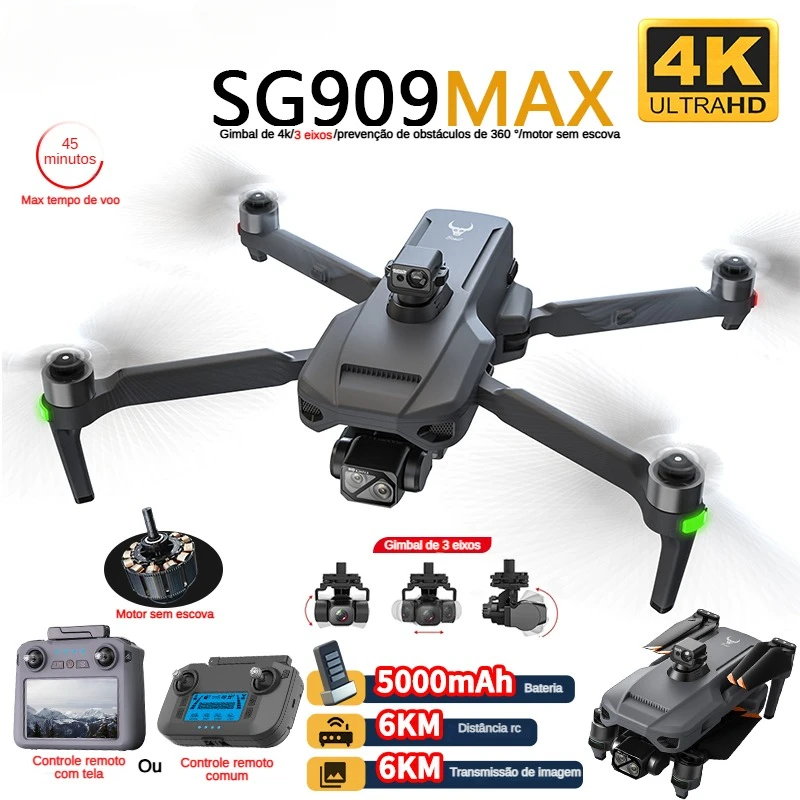Drone Gimbal 3 Axis - ZLL SG909 SG909MAX Professional Drone With