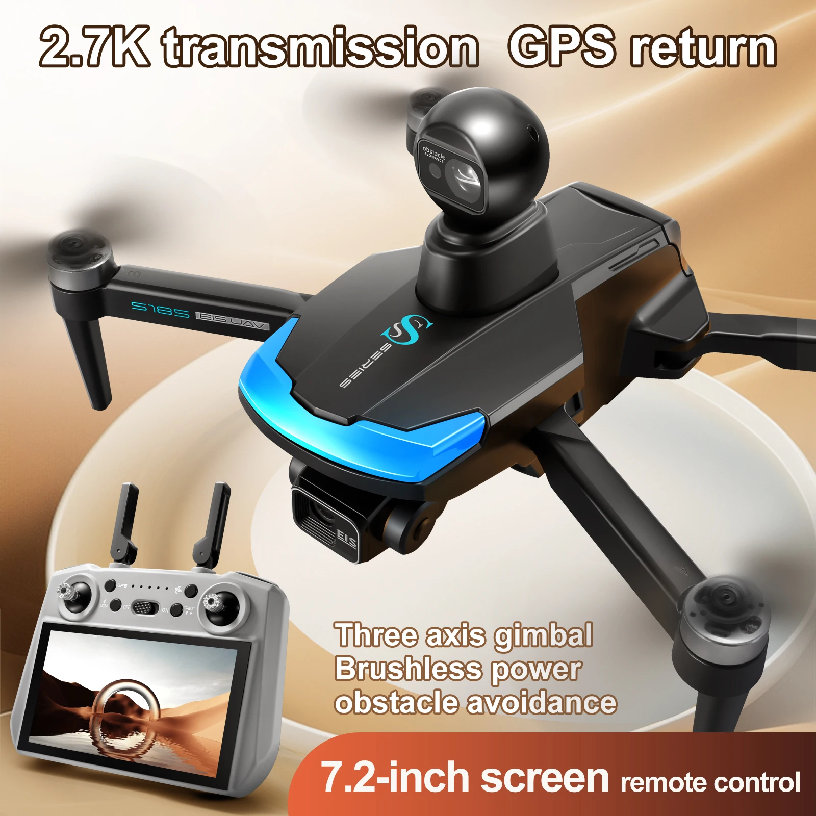 S185 Professional Drone 2.7K H - đánh giá và giá Drone Gimbal 3 Axis